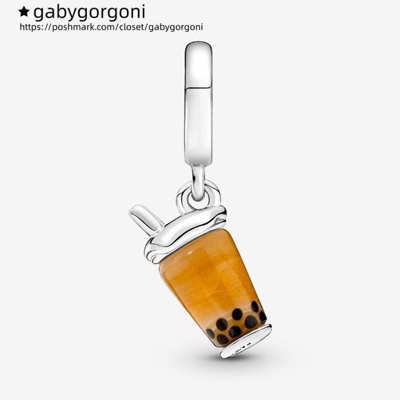 Pandora Murano Glass Bubble Tea Dangle Charm - Picture 2 of 5